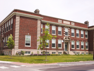 image of red brick school building